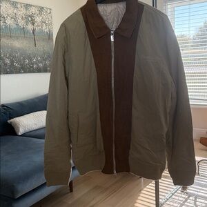 Dior Men's Khaki and Chocolate Jacket size Large
